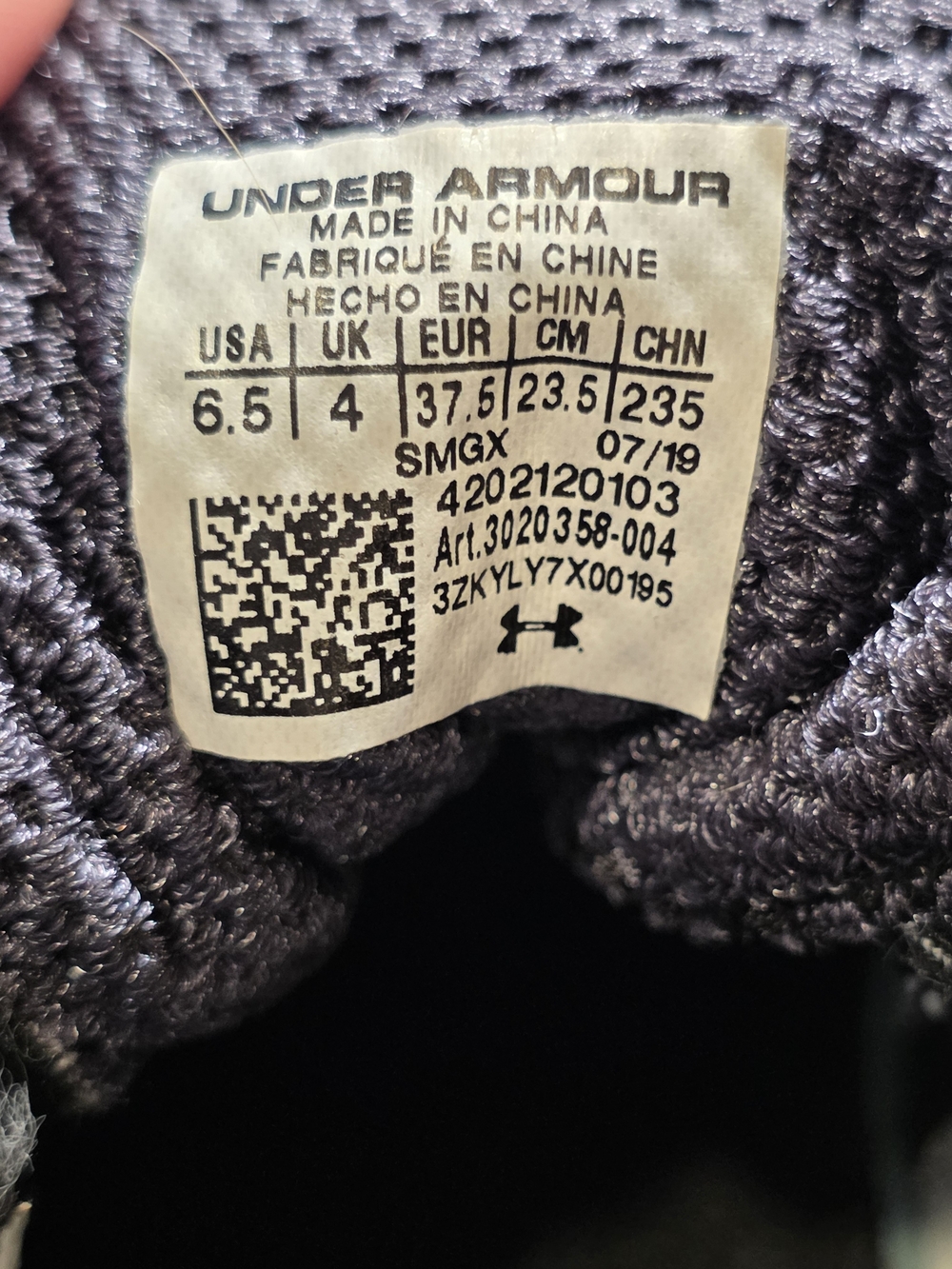 Under Armour Slingride 2- Black/White/Overcast Grey, Women's Size 6.5 - Picture 6 of 7